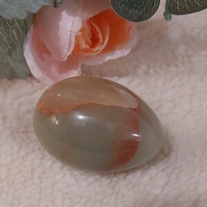 Green Onyx Polished Stone Egg Decor